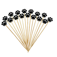 Griffe noire bambou brochette jetable alimentaire Dessert cure-dents Cupcake décoration fête des enfants 100 pièces Pack