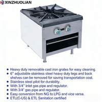 Casserole en acier inoxydable à gaz certifiée ETL XINZHUOLIAN, modèle 84280 BTU XZL-BG-1, pour cuisine de restaurant - 1 brûleur