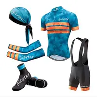 Conjunto de jersey de Ciclismo de manga corta para hombre y mujer, ropa personalizada por sublimación, equipo profesional para bicicleta de montaña, venta al por mayor