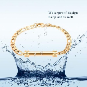 Bracelet urne en acier inoxydable pour cendres, bijou commémoratif, souvenir personnalisé, cadeau avec logo sur mesure - Product Image 2