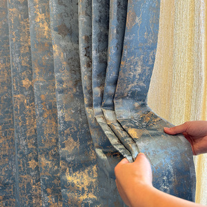 Tessuto di lusso Jacquard blu oro marmorizzato sabbia rilascio cuscino sedia copertura <span class=keywords><strong>tende</strong></span> di lusso <span class=keywords><strong>per</strong></span> soggiorno camera da letto - Product Image 2