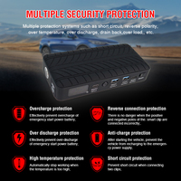 JumpBooster Portable 10400mAh 12V Batterie de démarrage d'urgence pour voiture, Power Bank, Démarreur de voiture avec charge Type-C