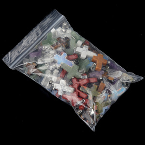 थोक रत्न पेंडुट्स प्राकृतिक पत्थर क्रॉस बेड्स गहने बनाने के लिए पत्थर क्रॉस पेलेंट - Product Image 3