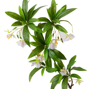 Arbre artificiel Laixing en pierre d'eau, 90 cm, feuilles vertes en PVC souple, fleurs blanches, pour décoration intérieure et accessoires de mariage - Product Image 5