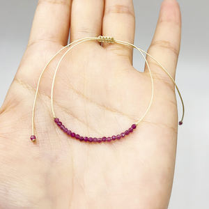 Cuentas de semillas pequeñas de 2mm Pulseras de cuentas de piedra natural pequeñas tejidas ajustables <span class=keywords><strong>Ropo</strong></span> ajustables - Product Image 6