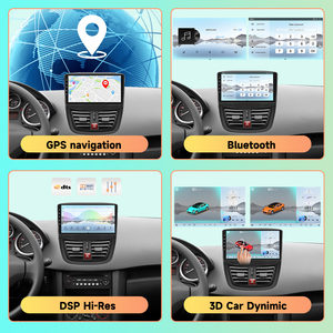 Hikity pour Peugeot <span class=keywords><strong>207</strong></span> 2006-2010 <span class=keywords><strong>Autoradio</strong></span> 9'' Qualcomm 8 Cœurs 4+64Go avec CarPlay Sans Fil <span class=keywords><strong>Android</strong></span> Auto WiFi 4G Ventilateur de Refroidissement OEM/ODM - Product Image 5