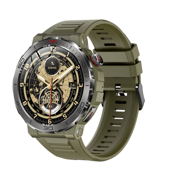 2026 MK68 Smart Watch 1.43inch AMOLED Screen BT Call Heart Rate Waterproof Compass Outdoor Sports Health Monitoring Smartwatch