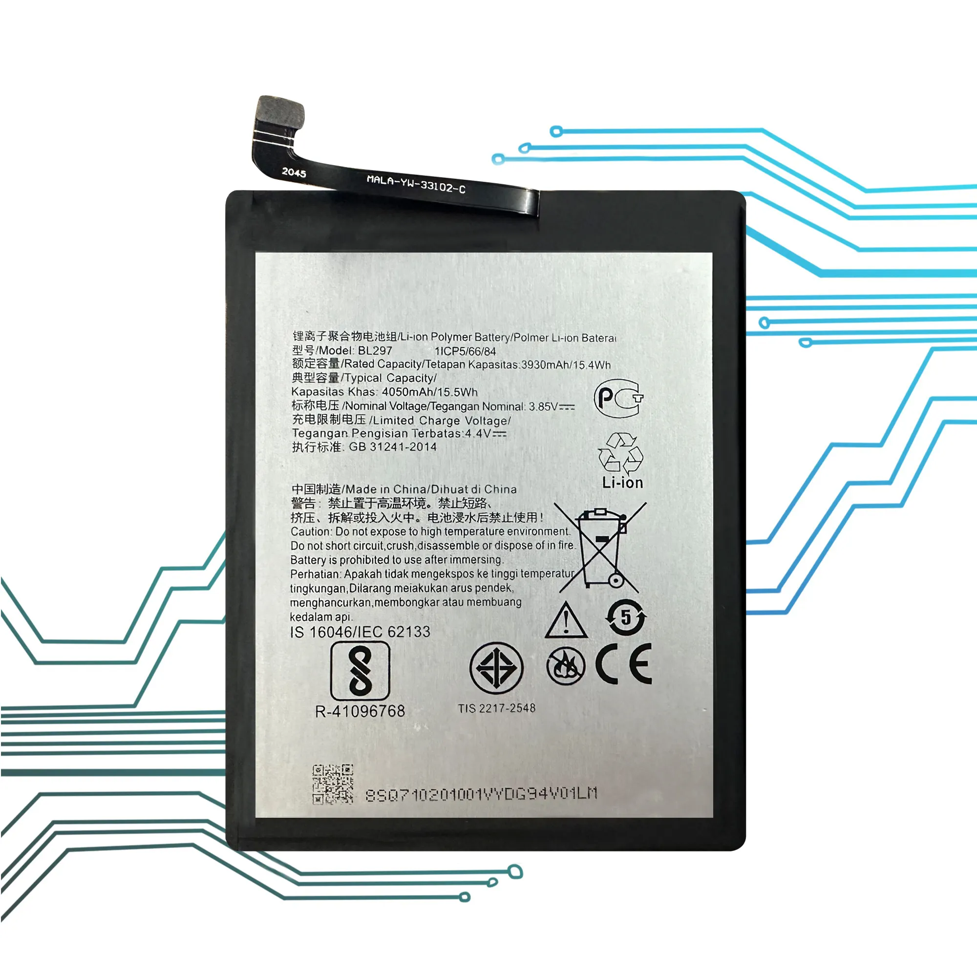 China Hoogwaardige Batterijproductie Lithiumn Mobiele Telefoon Batterij Fabriek Groothandel Voor Lenovo K6 Note Bl273