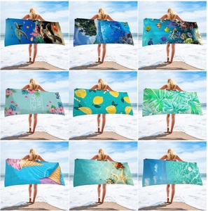 Tùy chỉnh thiết kế khuyến mại mới lạ tuyệt vời Icecream Đại Dương Cá voi biển rùa con sao biển Microfibre bãi biển Khăn - Product Image 6