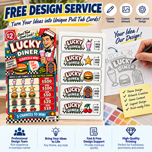 Nouveau style américain, impression couleur personnalisée avec logo, double face, données variables, cinq fenêtres, tickets à déchirer avec languette - Product Image 6
