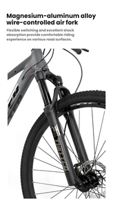 Bicicleta de Montaña de Aluminio de 12 Velocidades SUNSHINE, Cassette 11-50T, Cadena SUMC, Freno TEKTRO, Horquilla de Aire de Magnesio-Aluminio, Manubrio Recto - Product Image 3