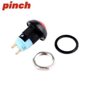 Pinch PBS-33A Push <b>Button</b> Switch 12mm IP65 Waterproof Locking 10A 250V Screw Terminal Plastic Round Head - Product Image 4