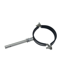 Support de tuyau en acier inoxydable 304/201 avec revêtement EPDM, collier de serrage fendu avec boulon d'expansion pour pipeline de drainage en PVC