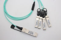 REALSEA 40G QSFP+ ke 4*SFP+ 10M OM3 AOC Transceiver & Kabel Serat Optik untuk Penggunaan Pusat Data dengan Garansi 3 Tahun