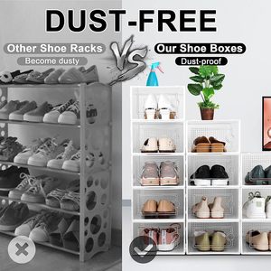 Meuble de rangement à chaussures robuste en acrylique transparent, anti-poussière, sur mesure, pour entrée, vente directe usine - Product Image 2