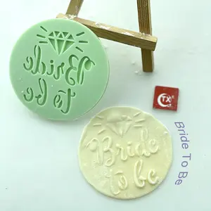 Stempel Debosser Akrilik Bride To Be, Stempel untuk Fondant Kue Icing Cupcake Mr Mrs Outboss Ekspresi Pengantin Mandi Pernikahan