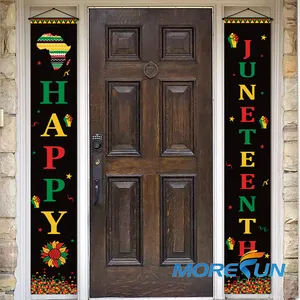 Wholesale Hot Sale Party Decoration Freedom Day Couplets Custom 30cm*180cm June Section Door Link Emancipation Day