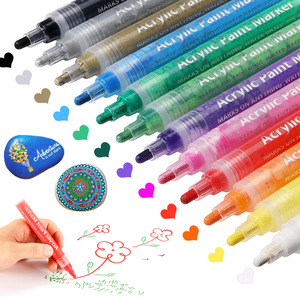 Rotulador de Pintura Acrílica Metálica Permanente Indeleble para Madera, Vidrio, Cerámica, Tela, Purpurina, Plástico, con Logotipo Personalizado - Product Image 5