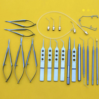 Ensemble d'instruments microchirurgicaux ophtalmiques Shanghai Fltek de 21 pièces en alliage de titane CR-1 pour la chirurgie de la cataracte
