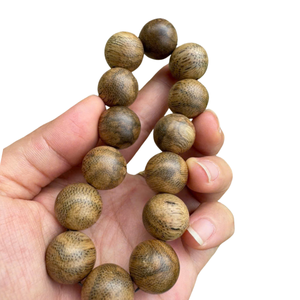 Bracelet de luxe en bois à 12 perles de 20 mm, chaînes de bijoux de qualité supérieure, Bakhoor Oud en bois d'agar, bois de santal précieux - Product Image 2