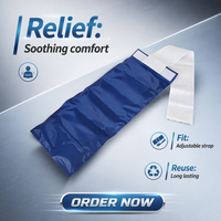 Compresse de gel réutilisable, élastique et douce, pour thérapie par le froid et la chaleur longue durée, soulagement de la douleur, non toxique, certifiée CE, 34*15cm, Classe