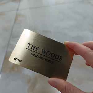 شعار مخصص فاخر بطاقة الأعمال المعدنية منتج جديد طلاء مصنوعات يدوية معدنية الفضة المصقولة المطبوعة - Product Image 5