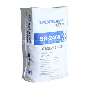 Doguide Nano dióxido de titanio rutilo polvo blanco pigmento Tio2 SR2400 precio por tonelada para Plásticos Industriales