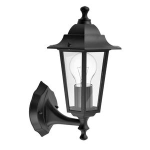 Lampada da esterno per alluminio, attacco E27, colore nero, IP44, dimensioni 32x22x17 cm, ideale per illuminare spazi esterni. - Product Image 1