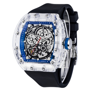 Reloj Automático Skeleton para Hombre, Cristal de Zafiro, Reloj Mecánico, Correa de Fluororubber, Resistente al Agua 3ATM, Reloj de Lujo - Product Image 2