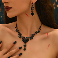 Ensemble de bijoux romantiques en pierre naturelle pour femmes, avec collier, boucles d'oreilles et bracelet - Cadeau d'anniversaire