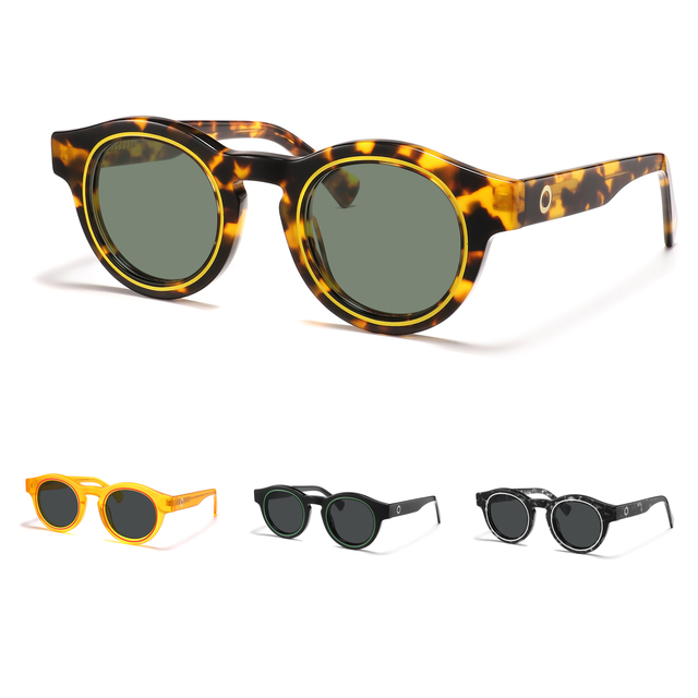 Premium Style Retro Polarized Lenses High Quality Acetate protection Fashionable Sunray Retro Polarized Sunglasses