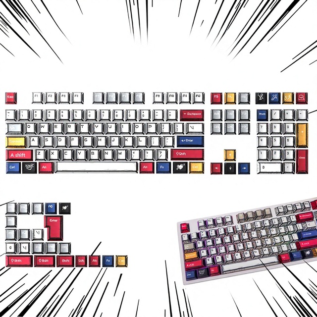 Cartoon Wind Graffiti Key Cap Original PBT Five-Sided Thermal Sublimation Mechanical Keyboard Anime Keycaps