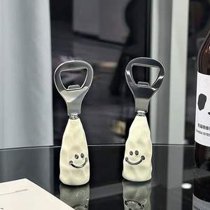 Best Sale Cute for Smiley Stainless <b>Steel</b> Wine & Beer Bottle Opener Creative Plastic Handle Ceramic Open Lid for <b>Bar</b> - Product Image 6