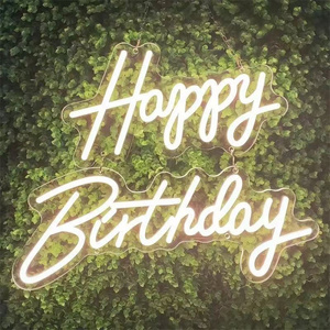 Insegna al Neon LED Personalizzata 'Buon Compleanno' 'Sposami', Luci al Neon per Decorazioni di Matrimoni, Proposte e Feste, Decorazione da Parete per Casa - Product Image 2