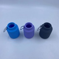 Bouteille d'eau pliable en silicone pour le sport et les activités de plein air, 500 ml, réutilisable, anti-fuite, portable, gobelet pliable unisexe