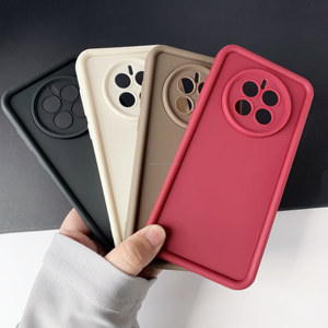 Chất Lượng Cao Màu Sắc Tinh Khiết Silicone Trường Hợp Điện Thoại Đối Với Huawei Mate 60 Pro Mềm TPU Điện Thoại Di Động Bìa Đối Với iPhone 15 Chống Sốc Cover Quay Lại - Product Image 2