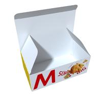 Boîtes d'emballage personnalisées en carton jetable respectueux de l'environnement pour restauration rapide à emporter chips de poulet boîte pour aliments frits poulet frit