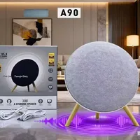 Altavoz Bluetooth UFO con Soporte, Altavoz Bluetooth Inalámbrico Portátil para Exteriores, Subwoofer de Escritorio para el Hogar