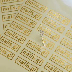 Benutzer definierte gedruckte wasserdichte Logo wasserdichte Goldfolie Silber Roségold Aufkleber klare Vinyl transparente Aufkleber für Verpackungs etikett