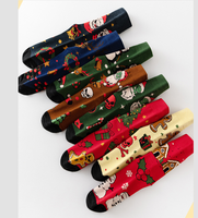 Chaussettes tricotées de haute qualité avec motifs d'elfes de Noël pour la chaleur et les fêtes, chaussettes de Noël douces