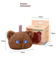 Breloque de sac à dos AI Chat duveteux avec yeux lumineux, accessoire de sac, ornement suspendu pour étudiants, navetteurs, échange de fêtes, cadeau fantaisie