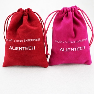 Luxury Custom Logo Printed Jewelry Bags Velvet Gift Jewelry Display Packaging Bags Faux Suede Drawstring <b>Pouch</b> for Jewelry - Product Image 2