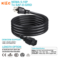 Câble d'alimentation Saf-D-Grid avec connecteur de verrouillage NEMA 5-15P pour UPS, rack, PDU et appareils réseau
