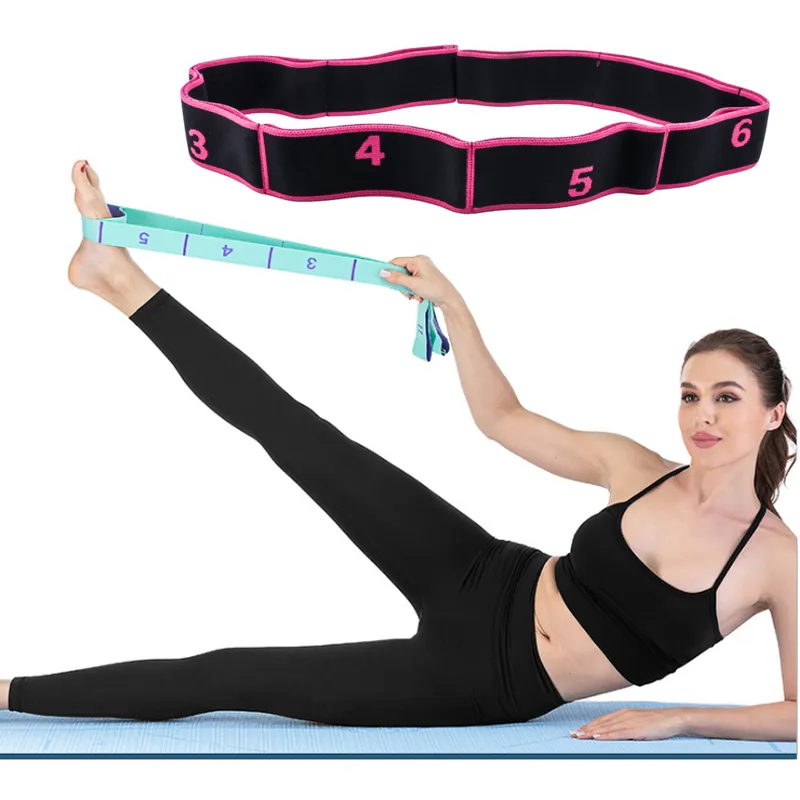 Fitness Widerstands bänder Yoga Pull Strap Gürtel Nummer Elastic Stretching Taille Bein Arm Trainings bänder Home Gym Tension Equipment