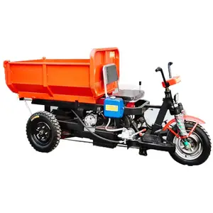 שלושה גלגל כרייה תלת אופן הידראולי מטען Trike 3 גלגלים חשמלי תלת אופן אופנוע פתוח משליך משאית 3 טונות נשיאת מטען