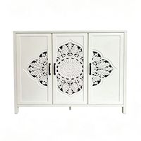 Meuble de rangement en bois massif sculpté de style bohème, meuble TV sculpté de style antique français, buffet vieilli de style rustique