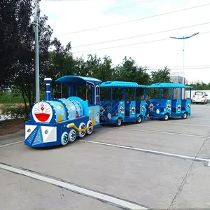 Yimiao Attractive Kids Antique Trackless Train Rides Funny Battery Trackless Train For Sale