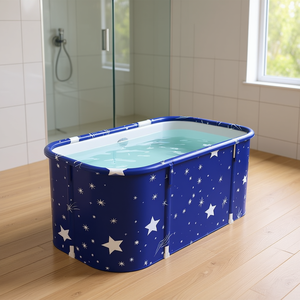 Bañera Portátil Plegable Rectangular de PVC para Adultos, Bañera Termostática Familiar para Baño - Product Image 2