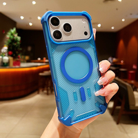 Funda Magnética Transparente para Teléfono, Híbrida de PC y TPU, Resistente a Impactos, con Bisel Elevado para la Lente, para iPhone 18, 17 Pro Max, 16, 15 (En Stock)