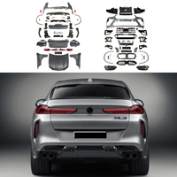 X6 E71 actualización a G06 LCI X6M estilo kit de carrocería parachoques faros guardabarros escape 2009-2014 X6 E71 piezas de coche antiguas a nuevas